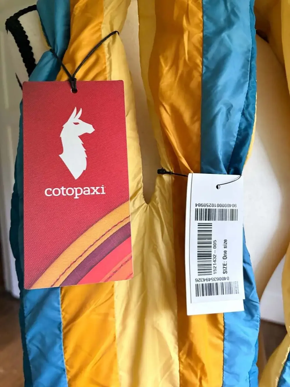 Cotopaxi Fuego Down Scarf Unisex Wheat Stripes New With Tags